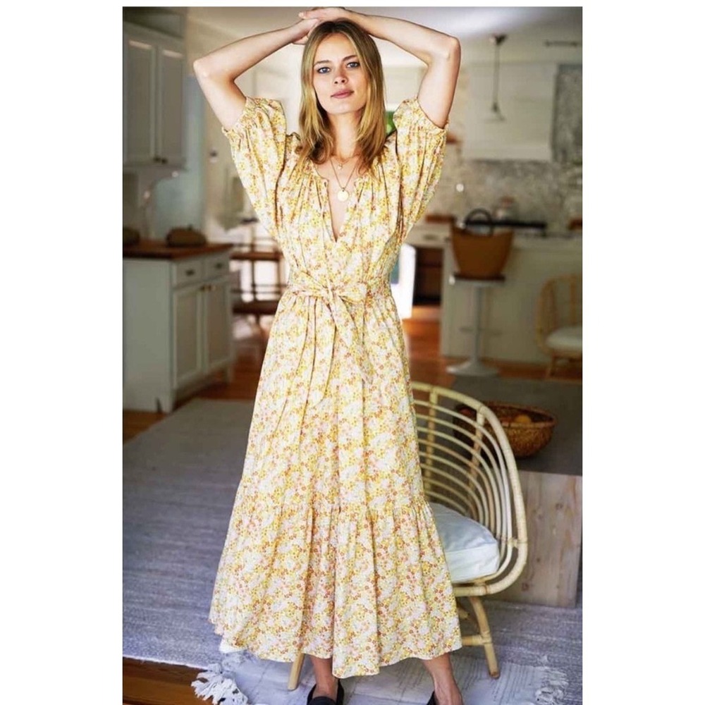 Emerson Fry Rakel Long Dress Calico Cotton Ditsy Floral Size Medium